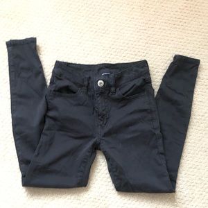 American eagle black jeans size 0 super stretch